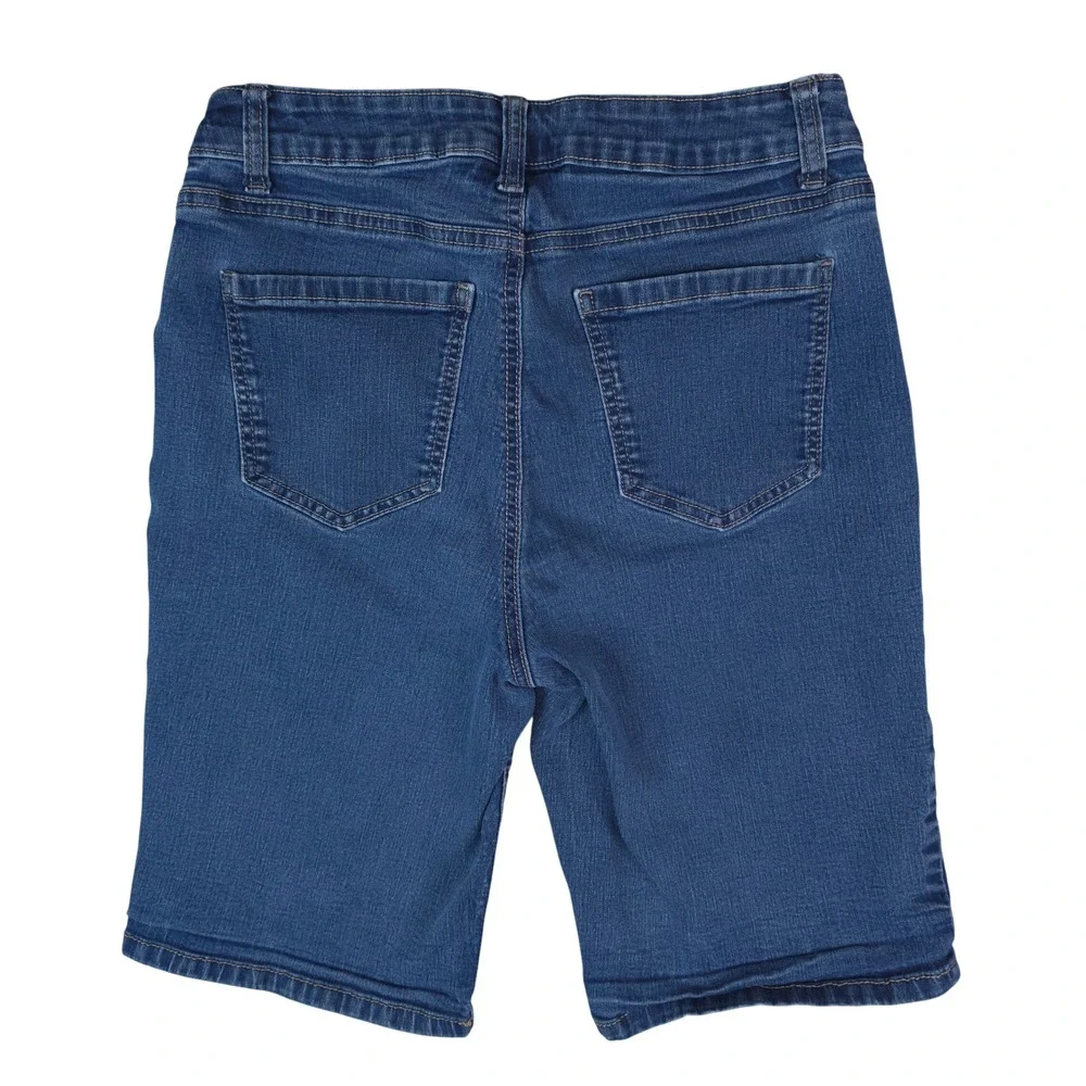 Kim Rogers Denim Bermuda Shorts‎ Womens 8P (28x10.5) fBlue Stretch Petite Jorts